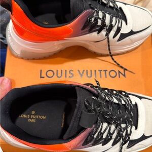 Louis Vuitton Black and Orange Sneakers